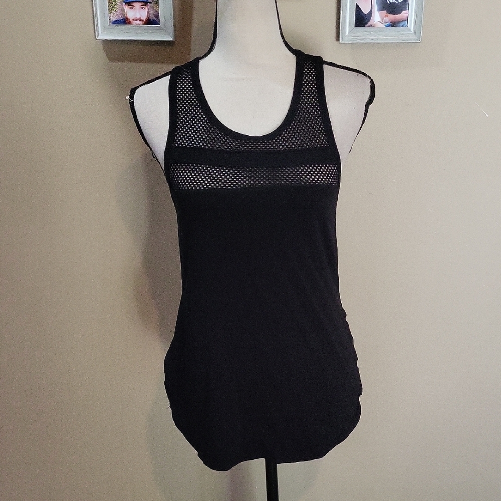 Betsey Johnson Black Mesh Tank Top